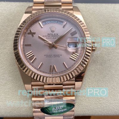 ARF 1-1 Clone Swiss 3255 Rolex Day-Date 40mm Rose Gold President Watch 